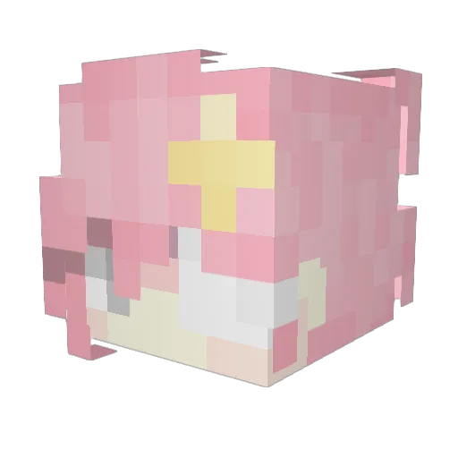 rtqq Minecraft avatar head, 3D render