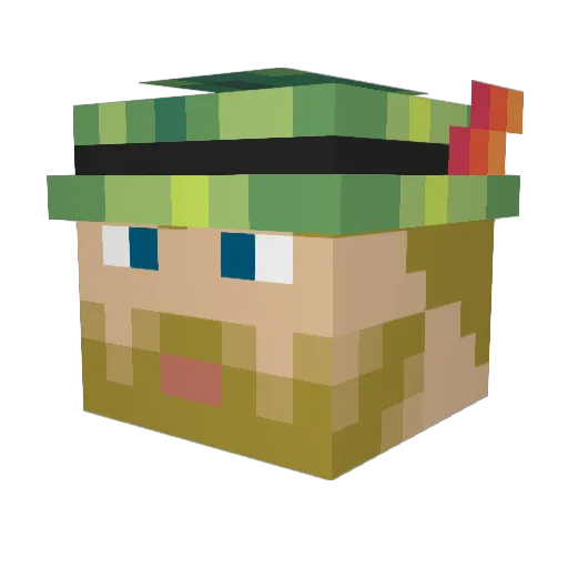 rtrev2442 Minecraft avatar head, 3D render