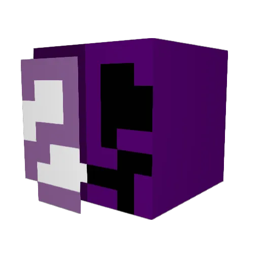 rttuuu Minecraft avatar head, 3D render