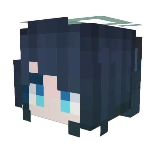 rtwer Minecraft avatar head, 3D render