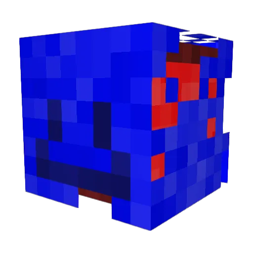 rty34 Minecraft avatar head, 3D render