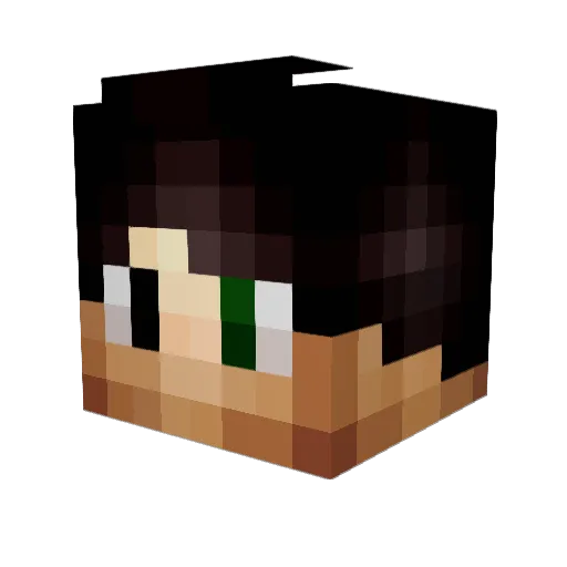 ruN1k Minecraft avatar head, 3D render