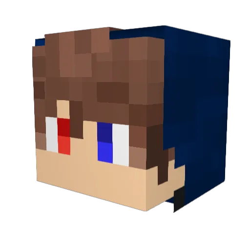 ruander Minecraft avatar head, 3D render