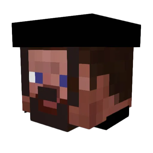 ruawesome Minecraft avatar head, 3D render