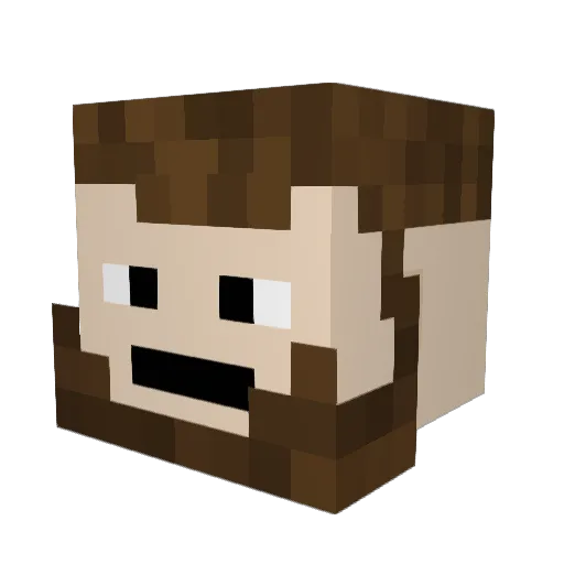 rubacava Minecraft avatar head, 3D render