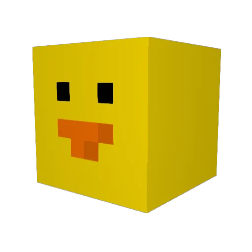 rubbaduck242 Minecraft avatar head, 3D render