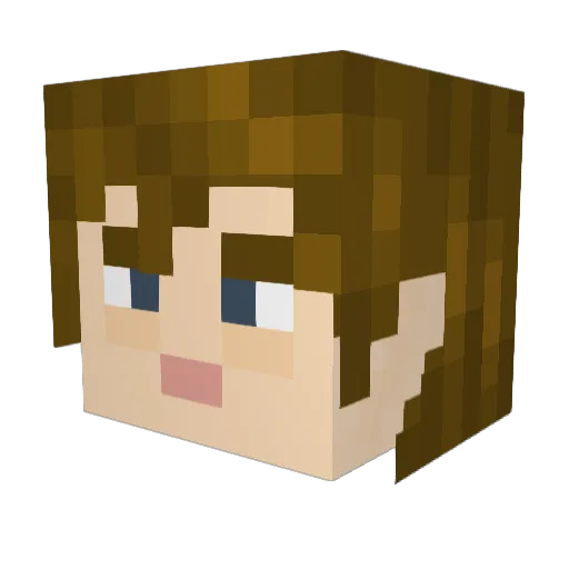 rubbehh Minecraft avatar head, 3D render