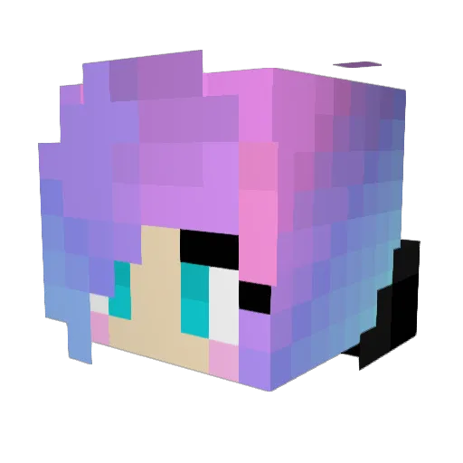 rubberskin Minecraft avatar head, 3D render
