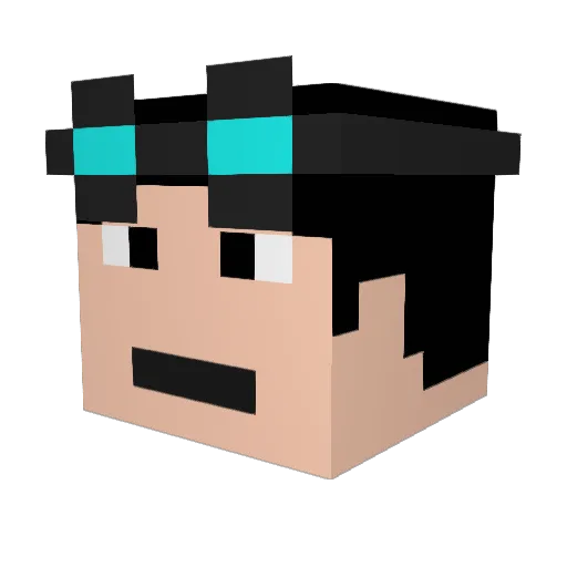 rubbleman1 Minecraft avatar head, 3D render