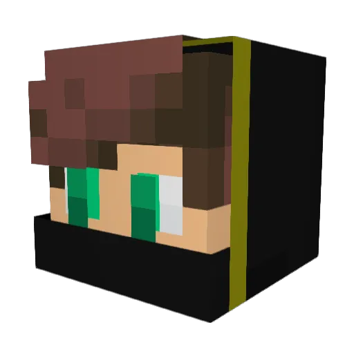 rubedVOID Minecraft avatar head, 3D render
