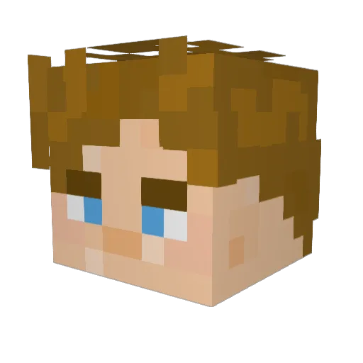 rubenbubble Minecraft avatar head, 3D render