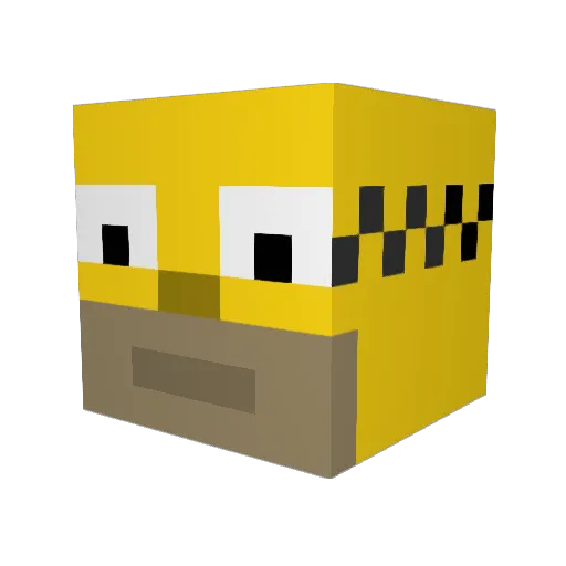 rubenlaxus Minecraft avatar head, 3D render