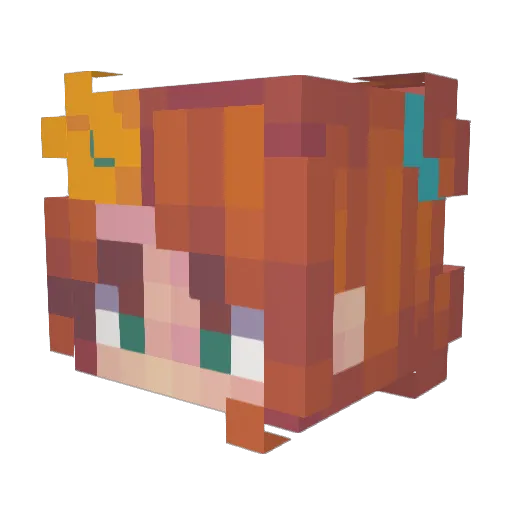 rubenmango Minecraft avatar head, 3D render