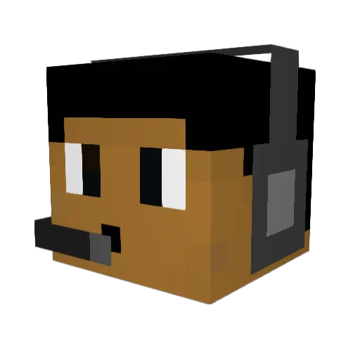 rubenx6 Minecraft avatar head, 3D render
