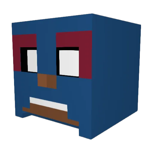 rubi74 Minecraft avatar head, 3D render