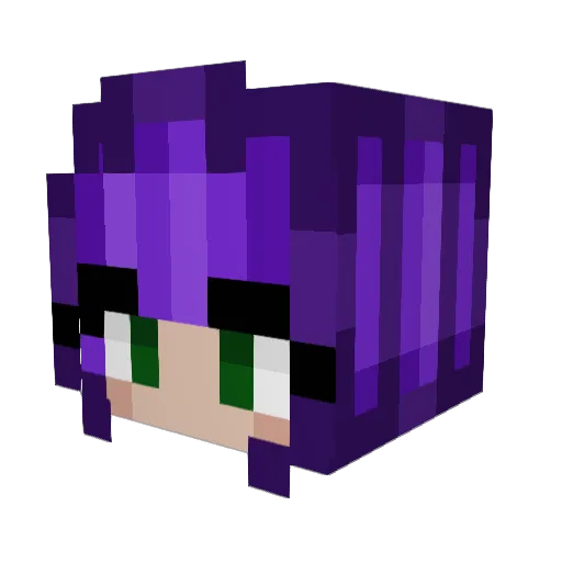 rubinaah Minecraft avatar head, 3D render