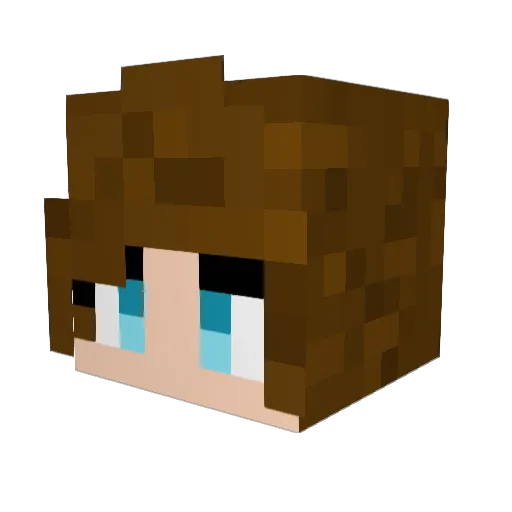 rubinkm Minecraft avatar head, 3D render