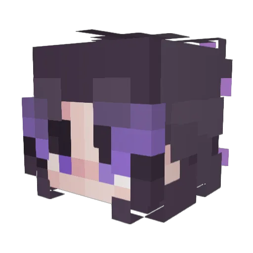 rubunni Minecraft avatar head, 3D render