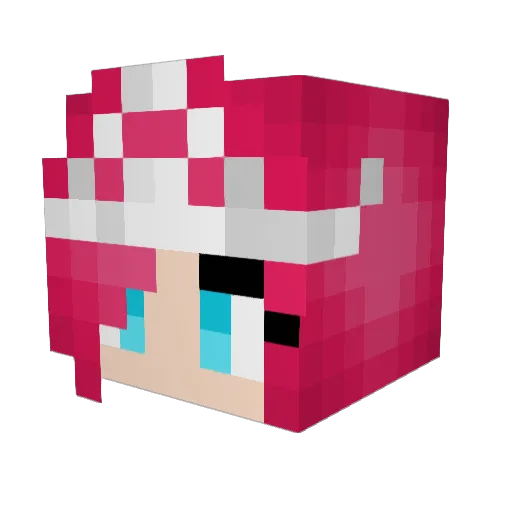 rubycat2 Minecraft avatar head, 3D render