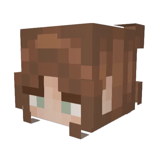 rubydaterry Minecraft avatar head, 3D render