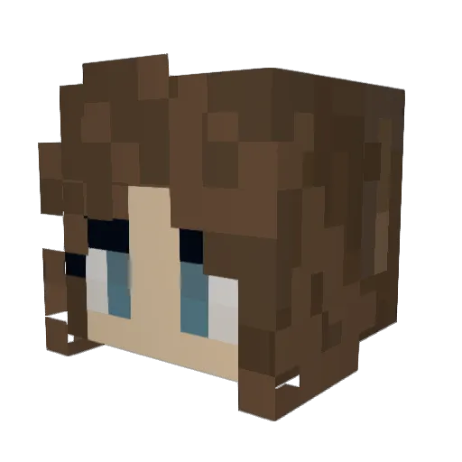 rubydooby_ Minecraft avatar head, 3D render