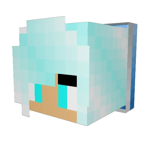 rubydubyduby Minecraft avatar head, 3D render