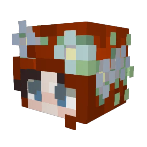 rubygarvey Minecraft avatar head, 3D render