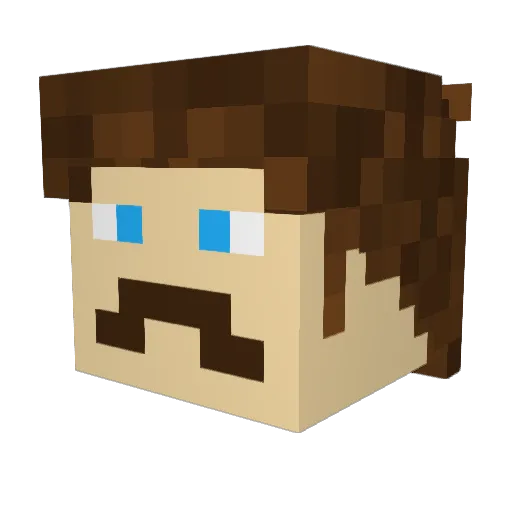 rubyjenkins Minecraft avatar head, 3D render