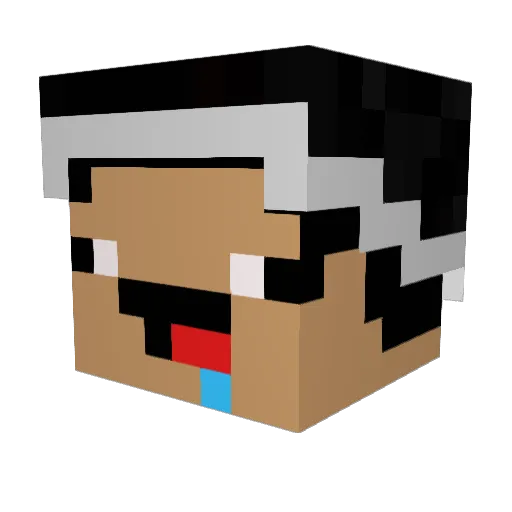 rubynho Minecraft avatar head, 3D render