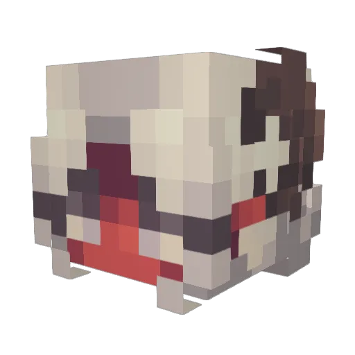 rubyrosesan Minecraft avatar head, 3D render