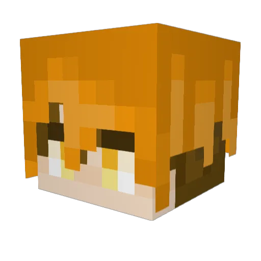 rubyrudeinfinite Minecraft avatar head, 3D render