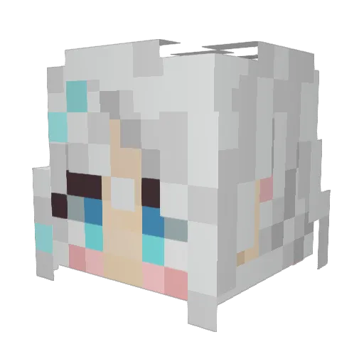 rubysaga Minecraft avatar head, 3D render