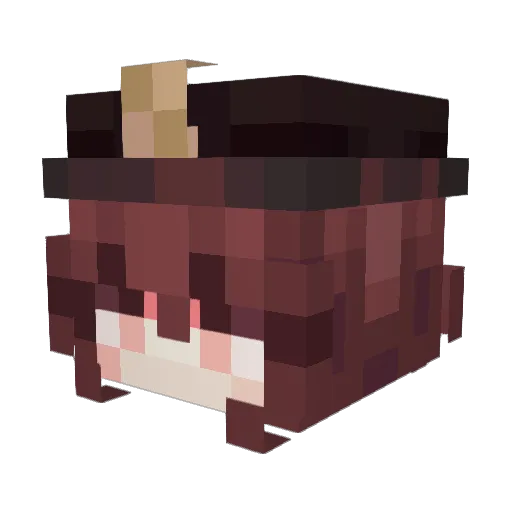 rubytsao Minecraft avatar head, 3D render
