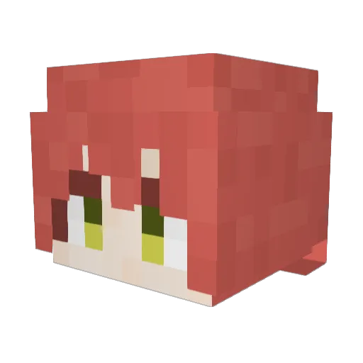 ruchru Minecraft avatar head, 3D render