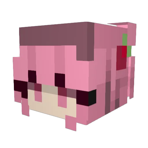 rudaszek Minecraft avatar head, 3D render