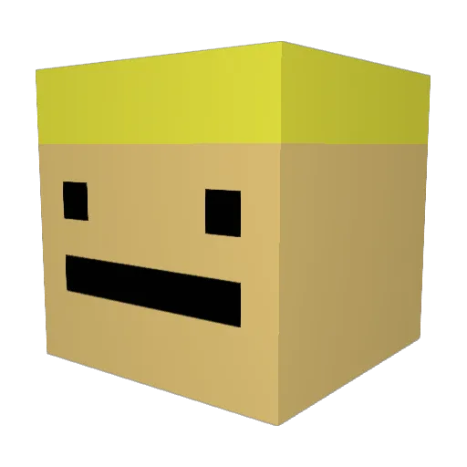 ruddok Minecraft avatar head, 3D render