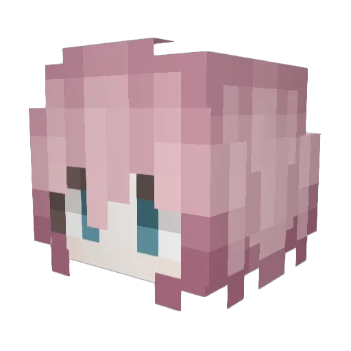 rude Minecraft avatar head, 3D render