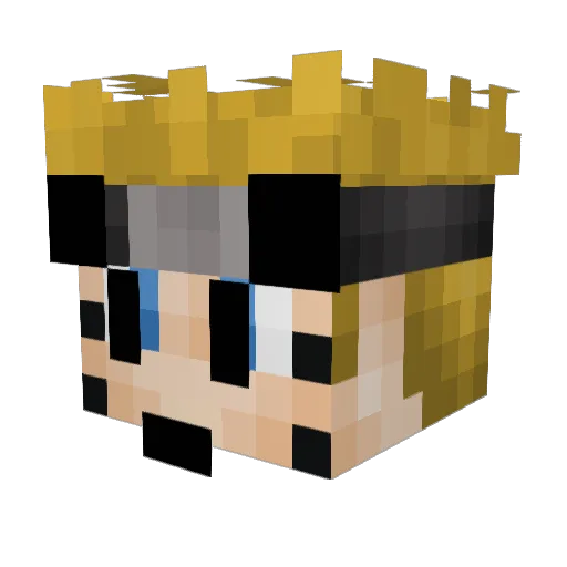 rudeplants Minecraft avatar head, 3D render