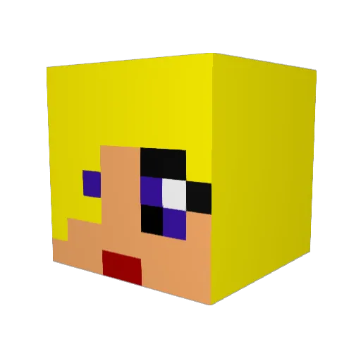 rudestylez Minecraft avatar head, 3D render