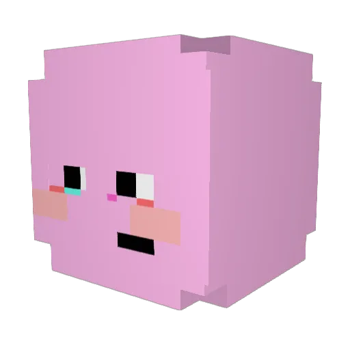rudgns_09 Minecraft avatar head, 3D render
