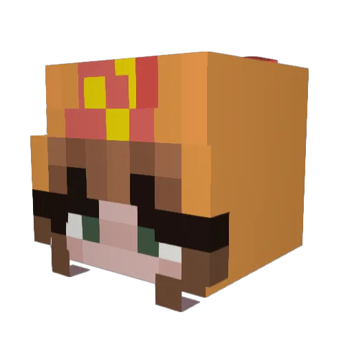 ruebea Minecraft avatar head, 3D render