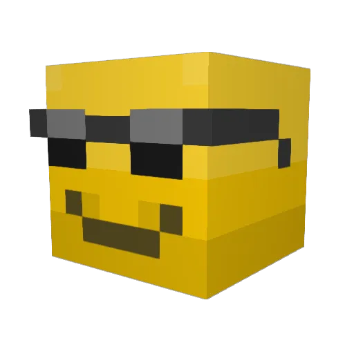 ruebedue Minecraft avatar head, 3D render