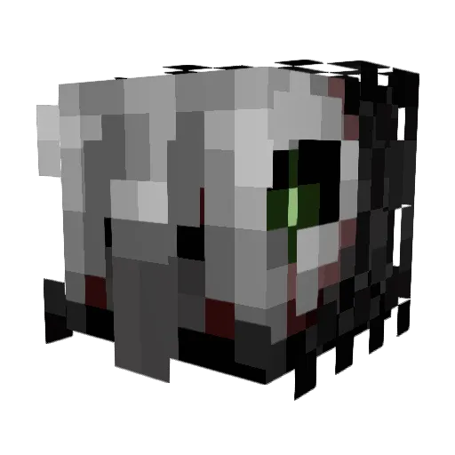 ruerik Minecraft avatar head, 3D render