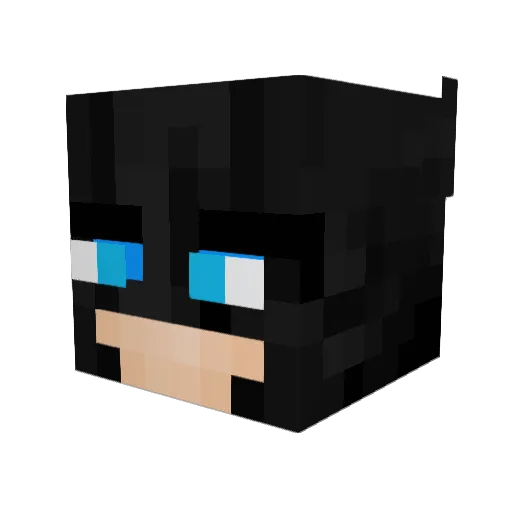 rufang Minecraft avatar head, 3D render