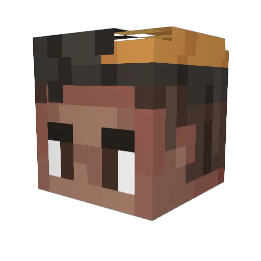 ruff1es Minecraft avatar head, 3D render
