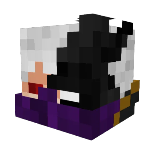 ruffelHD Minecraft avatar head, 3D render