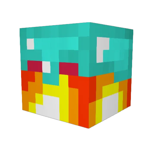 rufffy124 Minecraft avatar head, 3D render