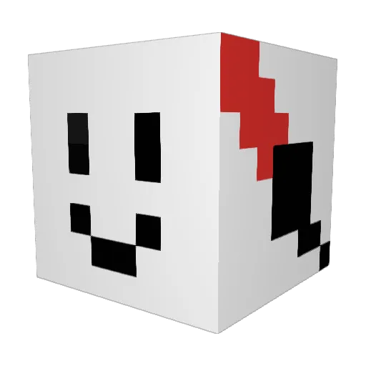 ruffled_wheelie Minecraft avatar head, 3D render