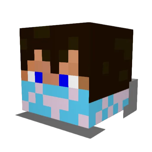 ruffy37 Minecraft avatar head, 3D render
