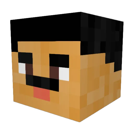 ruffyaus Minecraft avatar head, 3D render